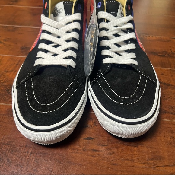 VANS New! Men’s Shoes Skate Grosso Mid University Red Blue Size 11.5 - Picture 4 of 9